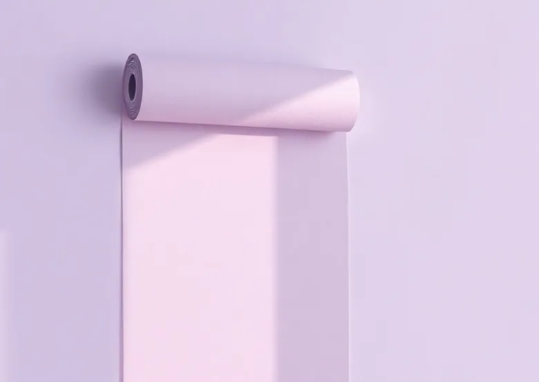 Pose de papier peint, rouleau et brosse à maroufler